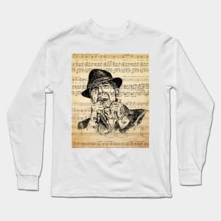 Leonard Cohen portrait Long Sleeve T-Shirt